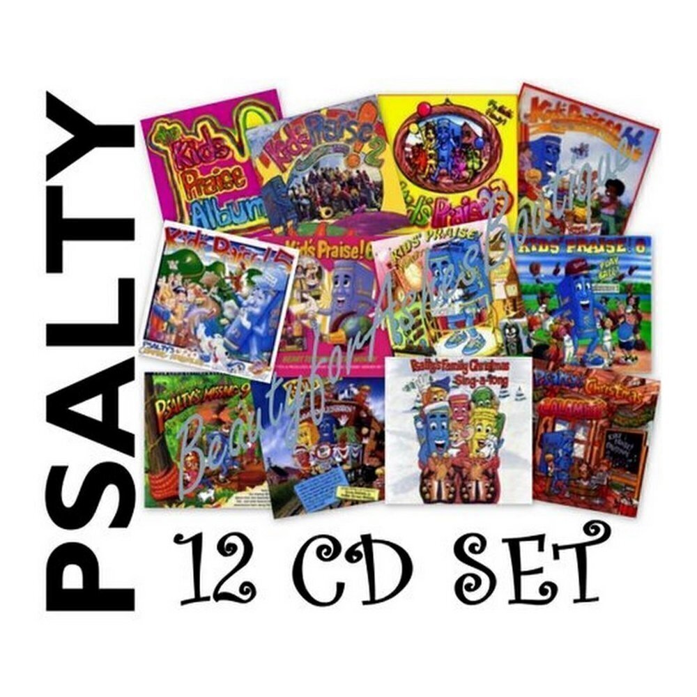 Psalty the Singing Songbook Kids Praise! Childrens Worship Songs CD Set of 12